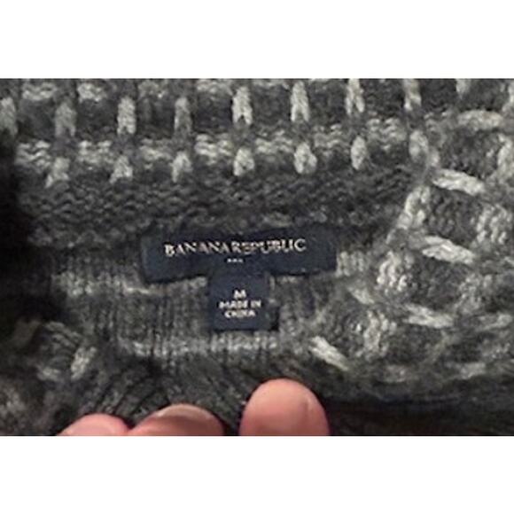 Banana Republic Factory Wool Blend Button Up Cowl Neck Womens Cardigan SZ M - Picture 6 of 9